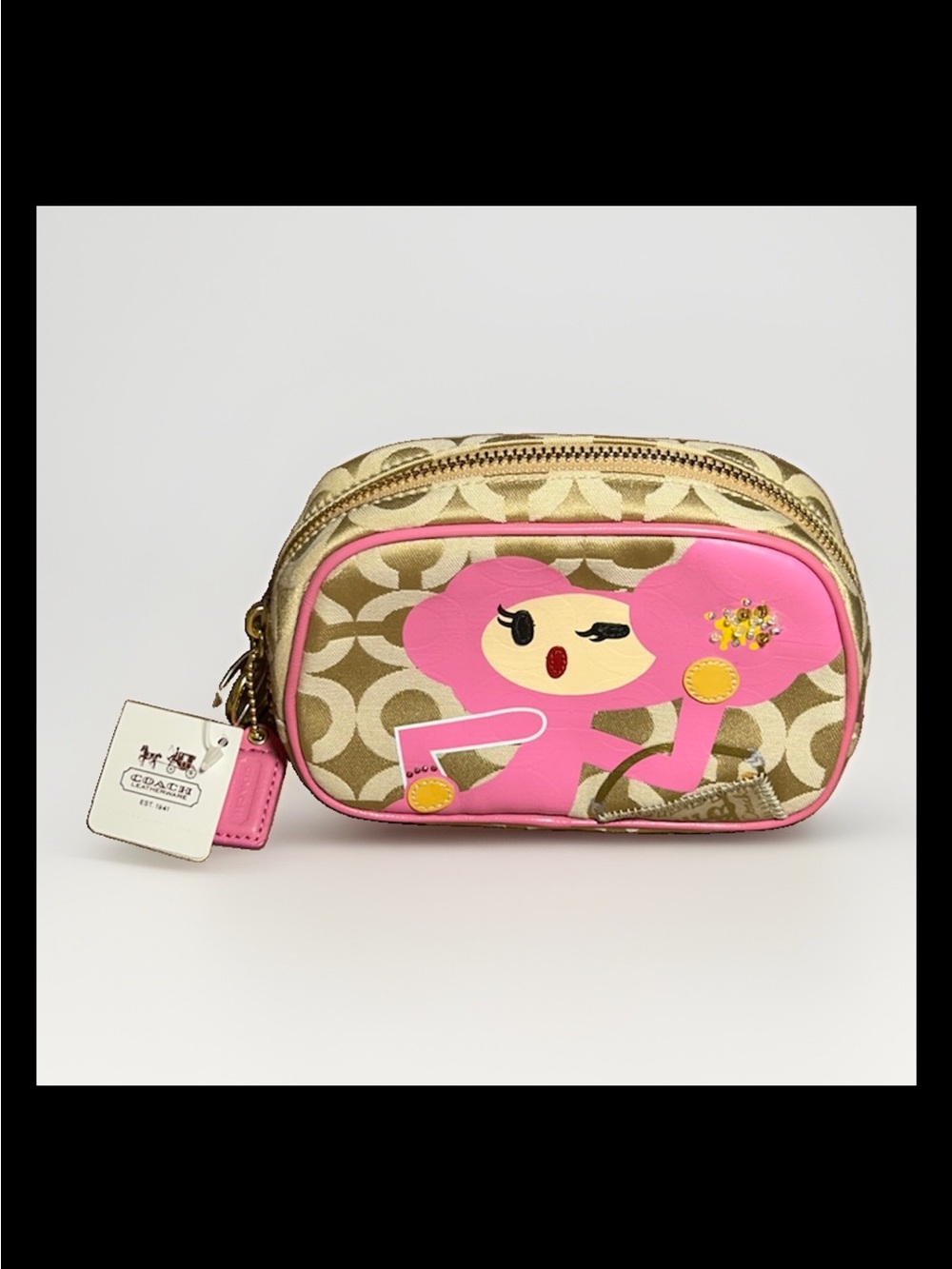 Coach Cosmetics Case Poppy-Chan “PINKY” Shibuya Japan Exclusive Ltd. Ed. *RARE*